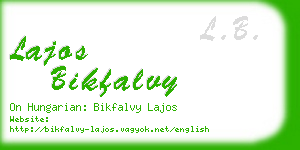 lajos bikfalvy business card